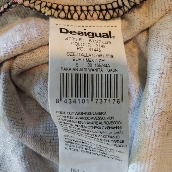 Desigual Collab W/Christian Lacroix Colorful Print Sleeveless Sheath Dress S - Picture 14 of 14